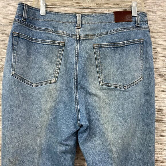 Lands End Womens Size 14 Bootcut Jeans Classic Waist Original Fit Blue Denim - Picture 6 of 7